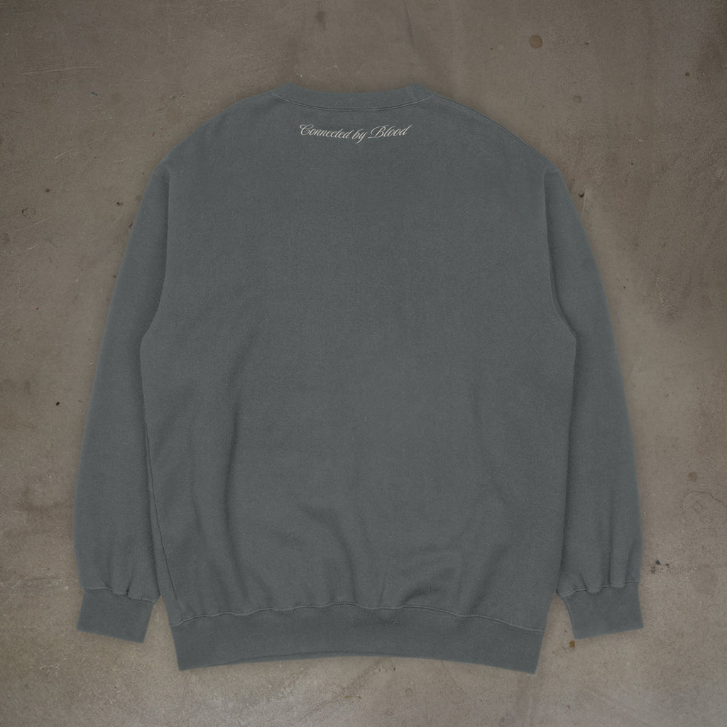 CONNECTED BY BLOOD SWEATER CHARCOAL GREY